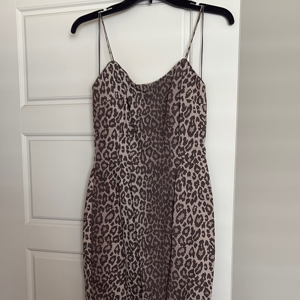 Leopard Print Spaghetti Strap Dress
